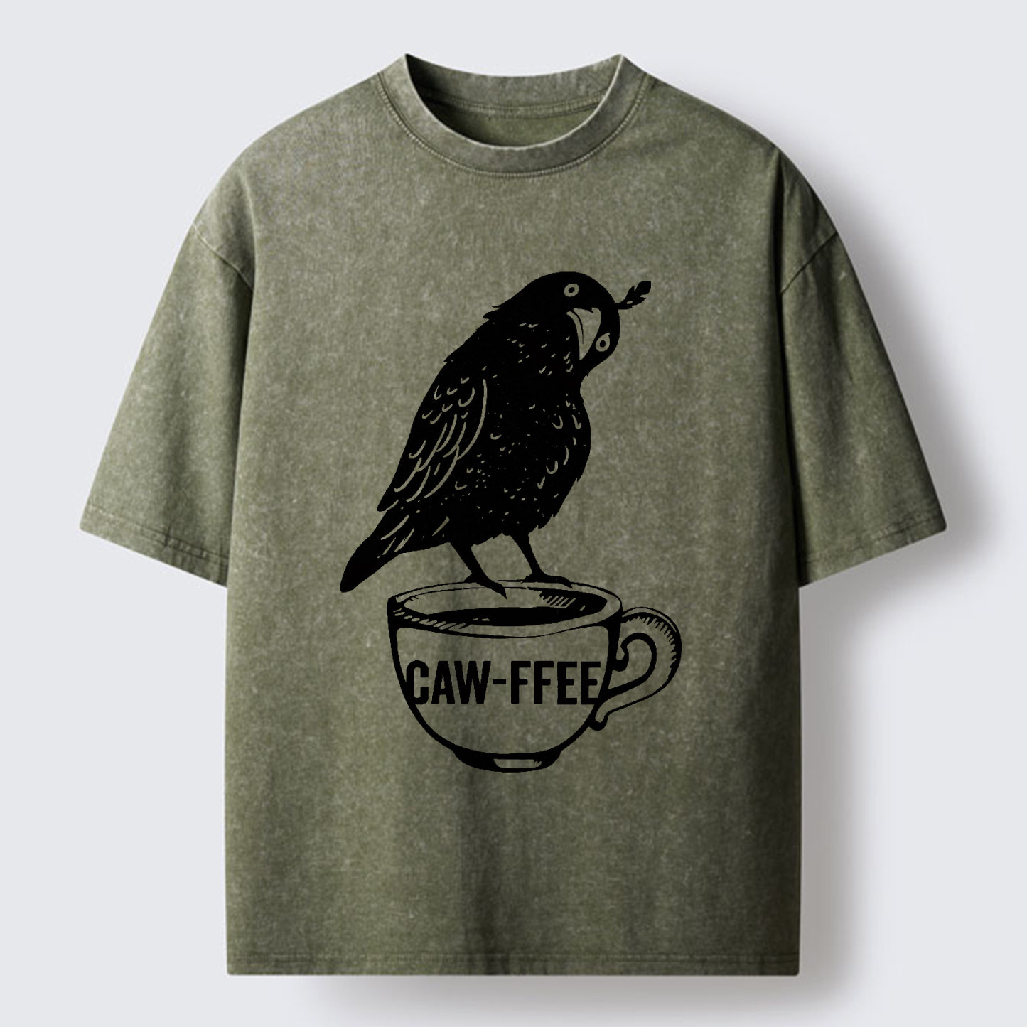 Tokyo-Tiger Caw-ffee Washed T-Shirt
