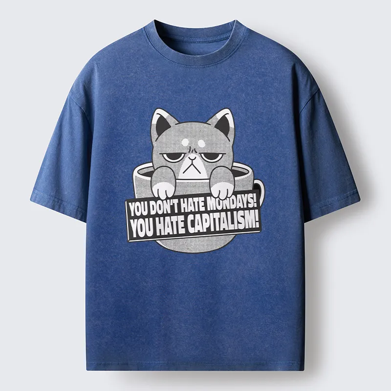 Tokyo-Tiger Dislike Of Capitalism Washed T-Shirt