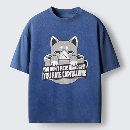 Tokyo-Tiger Dislike Of Capitalism Washed T-Shirt