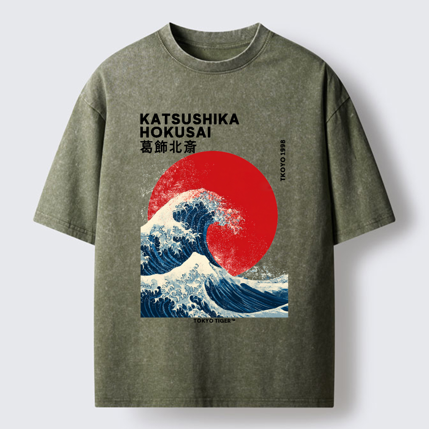Tokyo-Tiger The Great Wave Washed T-Shirt