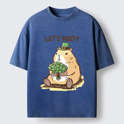 Tokyo-Tiger Mondrian's Cat Washed T-Shirt