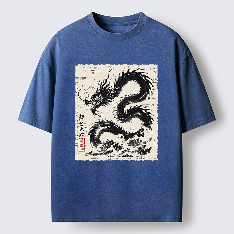 Tokyo-Tiger Black Dragon Washed T-Shirt