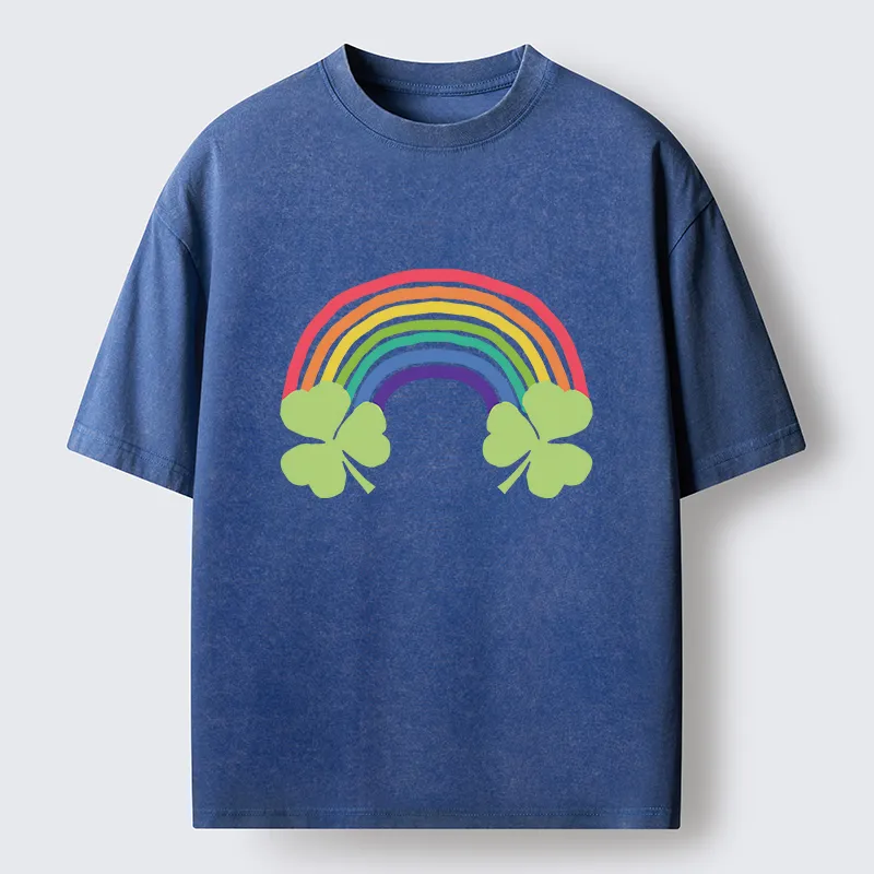 Tokyo-Tiger Rainbow St. Patrick's Day Washed T-Shirt