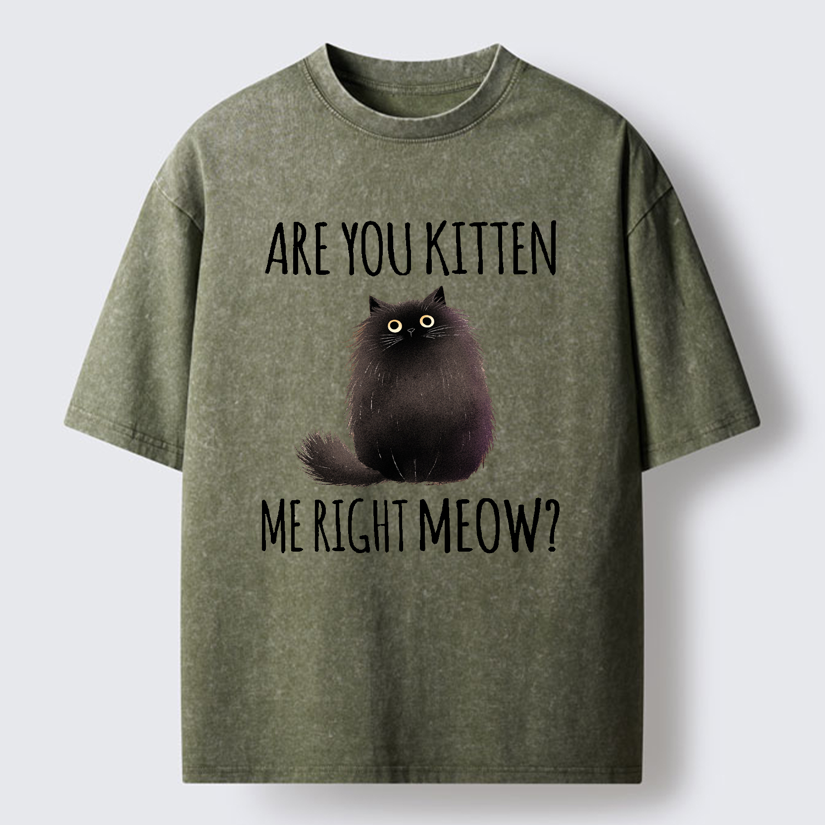 Tokyo-Tiger Kitten Me Right Meow Washed T-Shirt