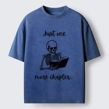 Tokyo-Tiger Skeleton Reading Washed T-Shirt