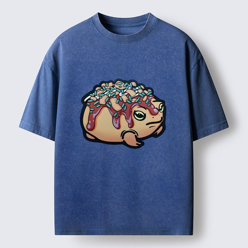 Tokyo-Tiger Takoyaki Frog Washed T-Shirt