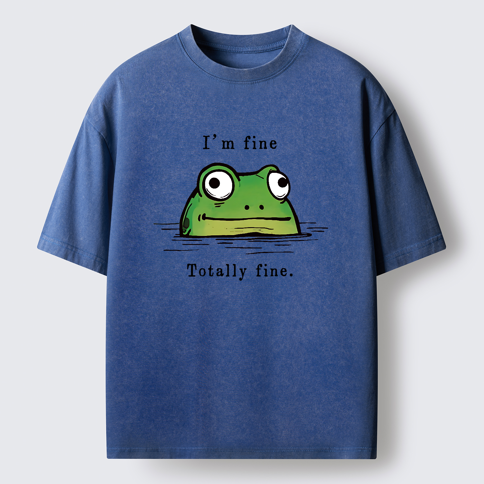 Tokyo-Tiger Totally Fine frog Washed T-Shirt