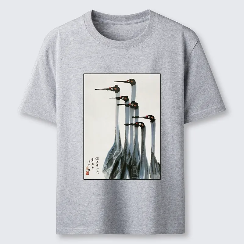 Tokyo-Tiger Retro Crane Painting Classic T-Shirt