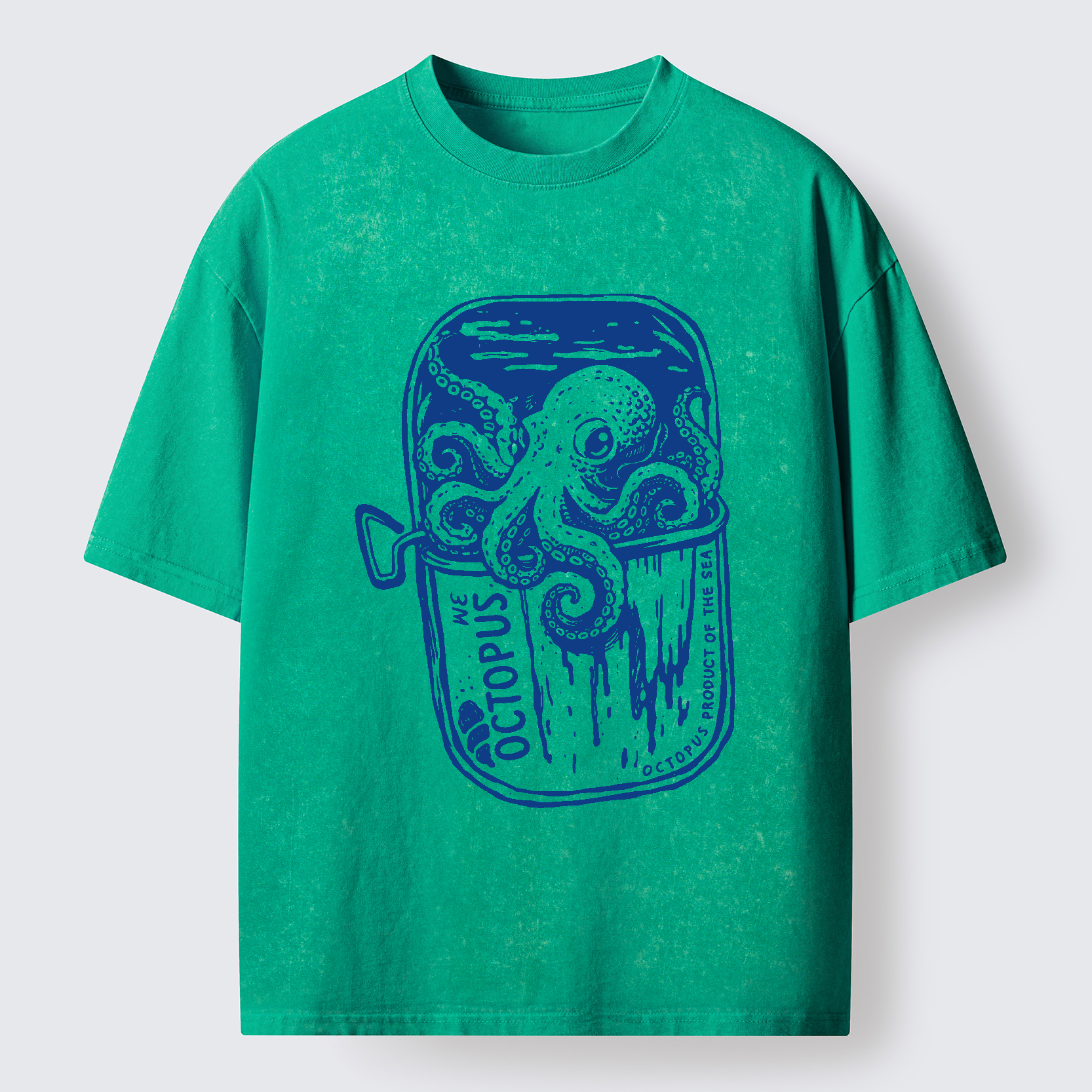 Tokyo-Tiger Canned Octopus Washed T-Shirt