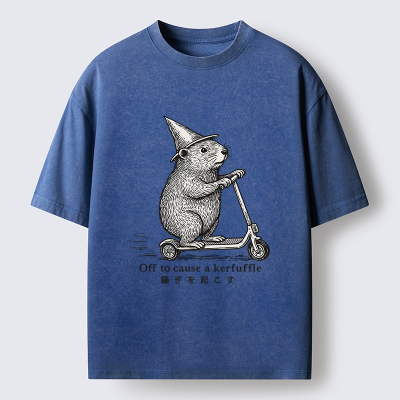 Tokyo-Tiger Off To Cause A Kerfuffle Washed T-Shirt