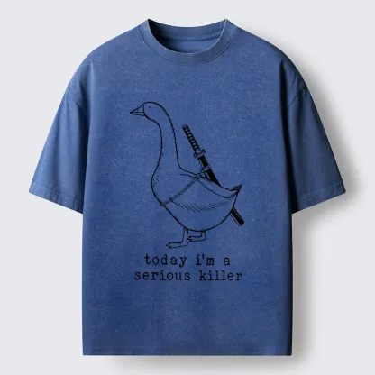 Tokyo-Tiger Serious Japanese Goose Washed T-Shirt