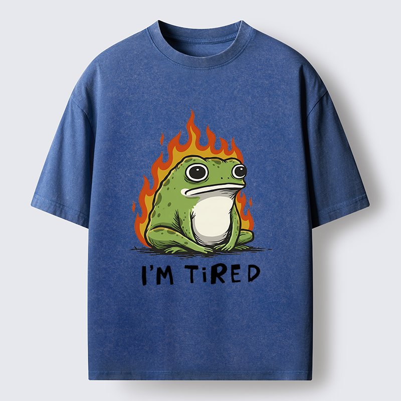 Tokyo-Tiger Tired Frog Japan Washed T-Shirt