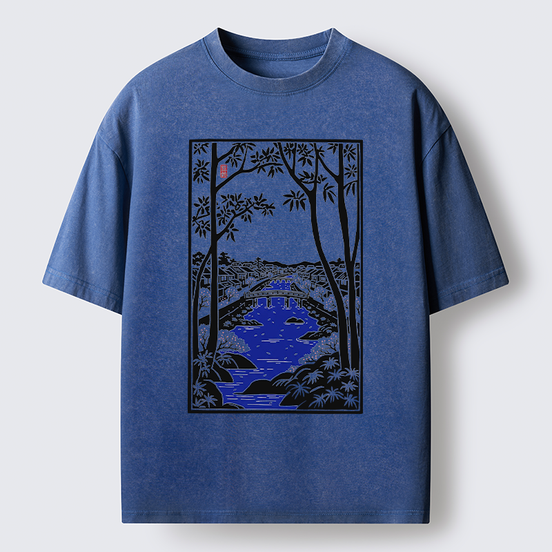 Tokyo-Tiger Meguro Region Of Japan Washed T-Shirt