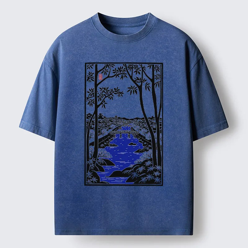 Tokyo-Tiger Meguro Region Of Japan Washed T-Shirt