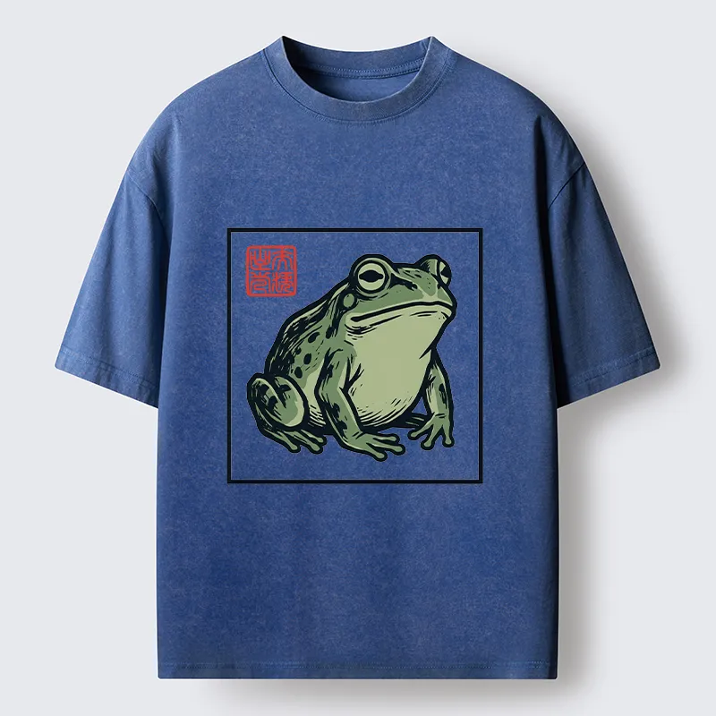 Tokyo-Tiger Zen Frog Washed T-Shirt