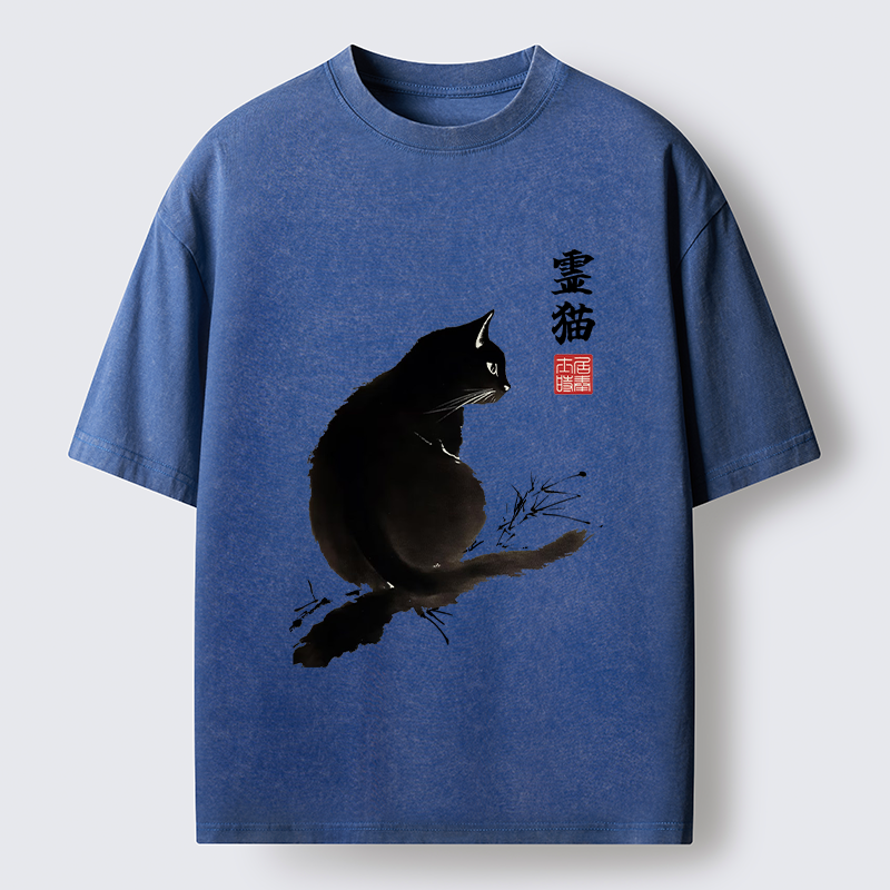 Tokyo-Tiger Mystic Cat Washed T-Shirt