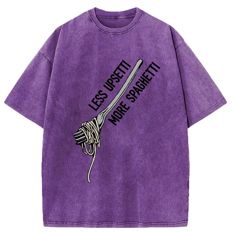Tokyo-Tiger Less Upset More Spaghetti Washed T-Shirt
