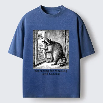 Tokyo-Tiger Raccoon Searching For Items Washed T-Shirt