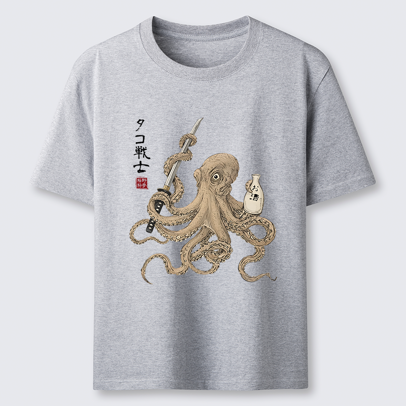 Tokyo-Tiger Octopus Samurai And Sake Classic T-Shirt