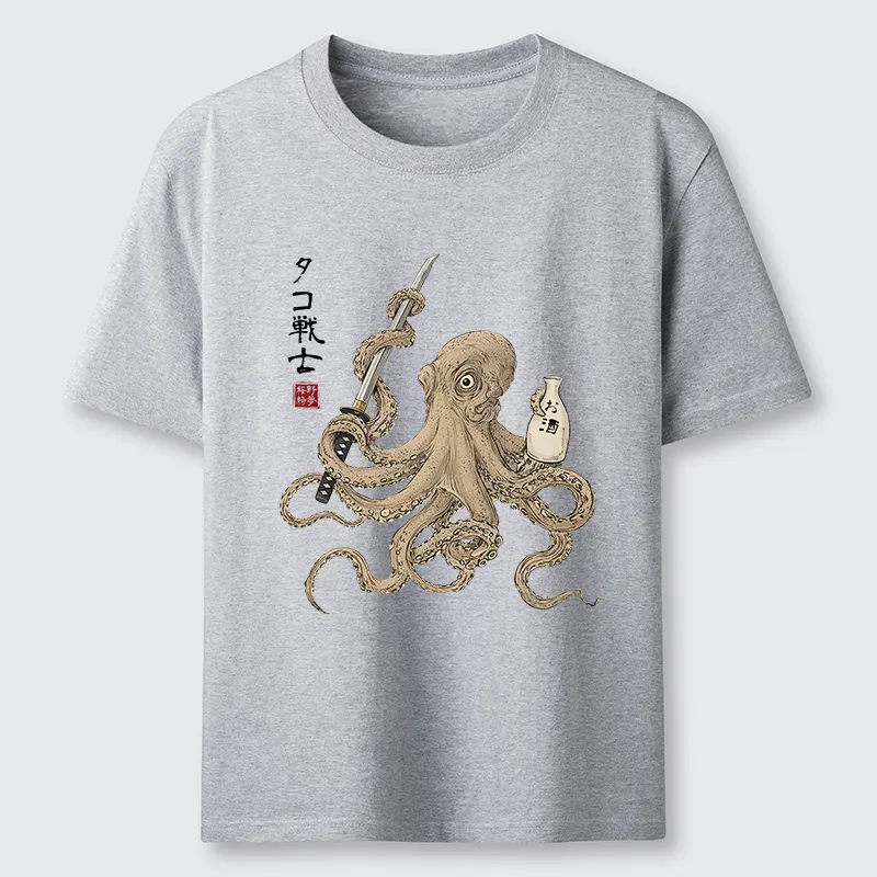 Tokyo-Tiger Octopus Samurai And Sake Classic T-Shirt