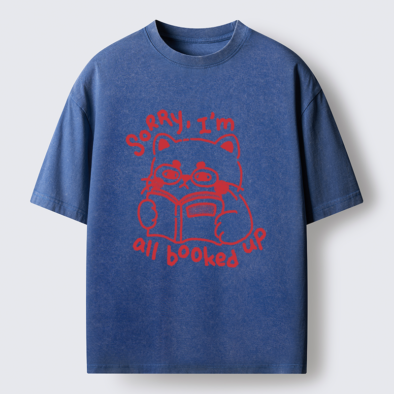 Tokyo-Tiger Booked Up Cat Washed T-Shirt