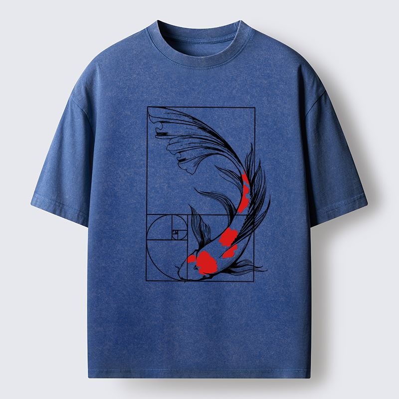 Tokyo-Tiger Golden Ratio Koi Washed T-Shirt