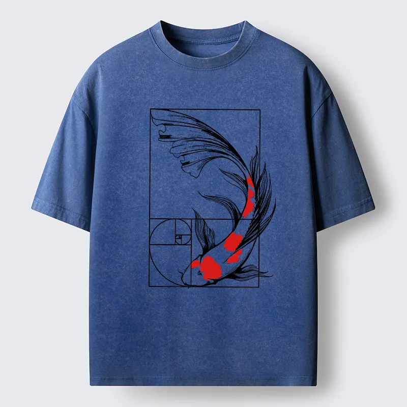 Tokyo-Tiger Golden Ratio Koi Washed T-Shirt