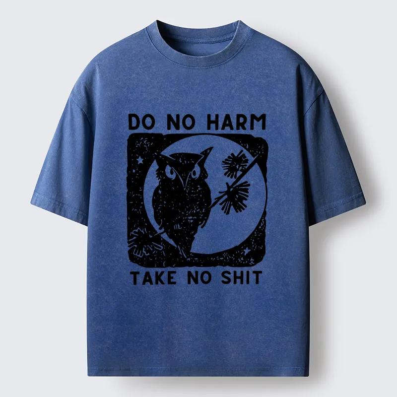 Tokyo-Tiger Owl Meme Washed T-Shirt