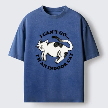 Tokyo-Tiger Indoor Cat Funny Washed T-Shirt