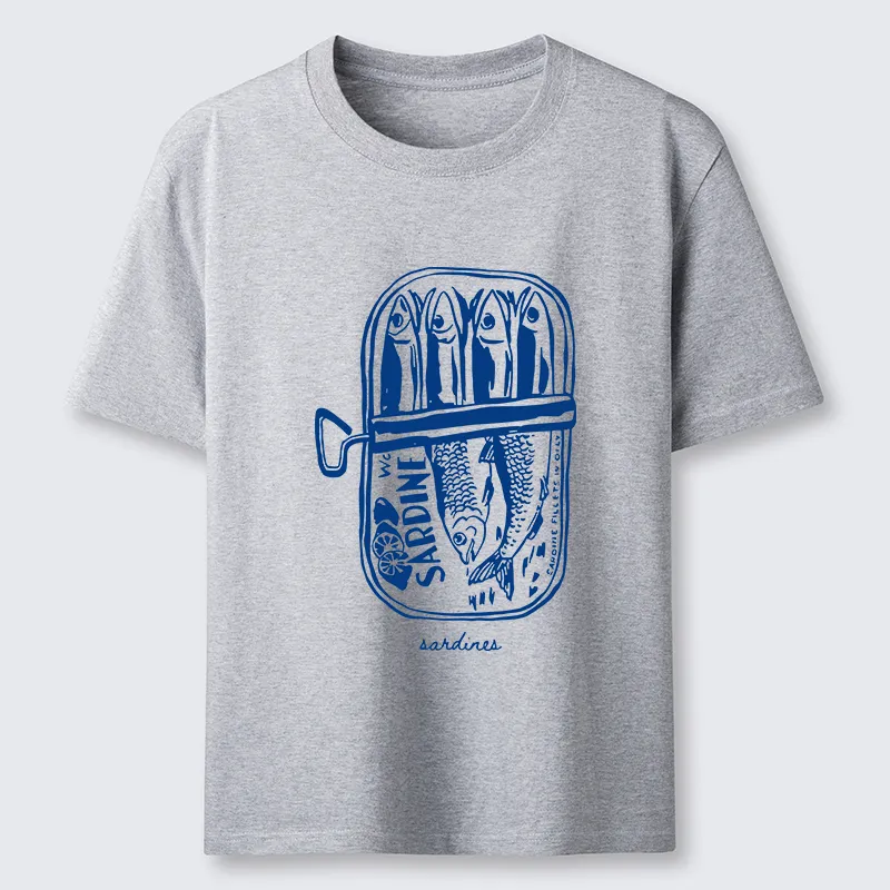 Tokyo-Tiger Woodcut Sardines Classic T-Shirt