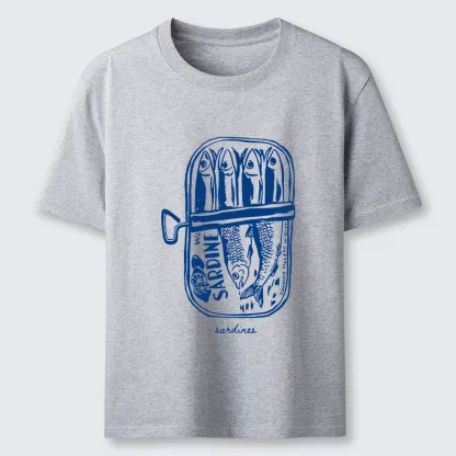 Tokyo-Tiger Woodcut Sardines Classic T-Shirt