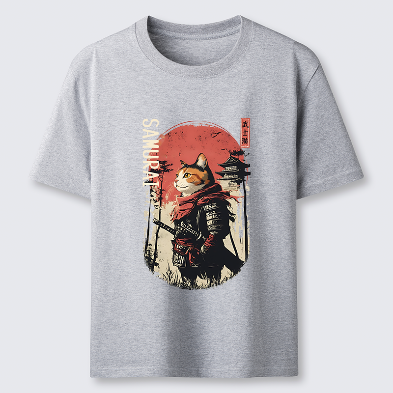 Tokyo-Tiger Lonely Cat Japanese Samurai Classic T-Shirt