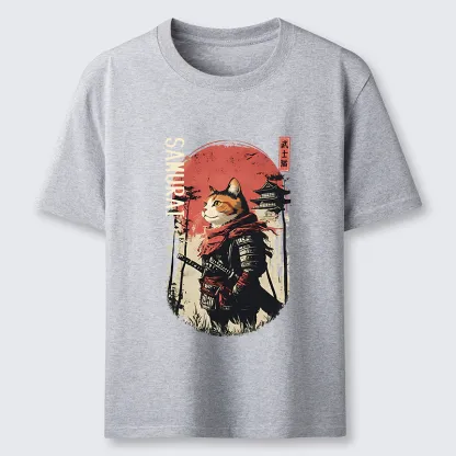 Tokyo-Tiger Lonely Cat Japanese Samurai Classic T-Shirt