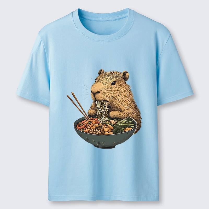 Tokyo-Tiger Capybara Eating Ramen Funny Classic T-Shirt