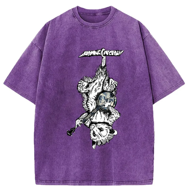 Tokyo-Tiger Possum Plays The Banjo Washed T-Shirt