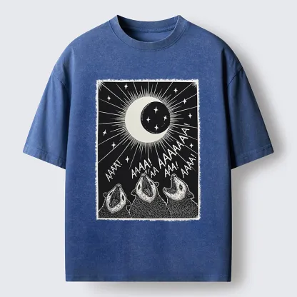 Tokyo-Tiger Howling Opossum Washed T-Shirt