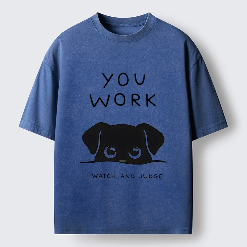 Tokyo-Tiger Dog Watching You Washed T-Shirt