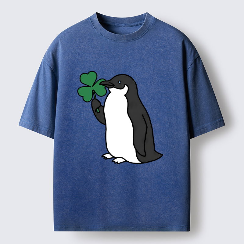 Tokyo-Tiger Penguins And Clover Washed T-Shirt