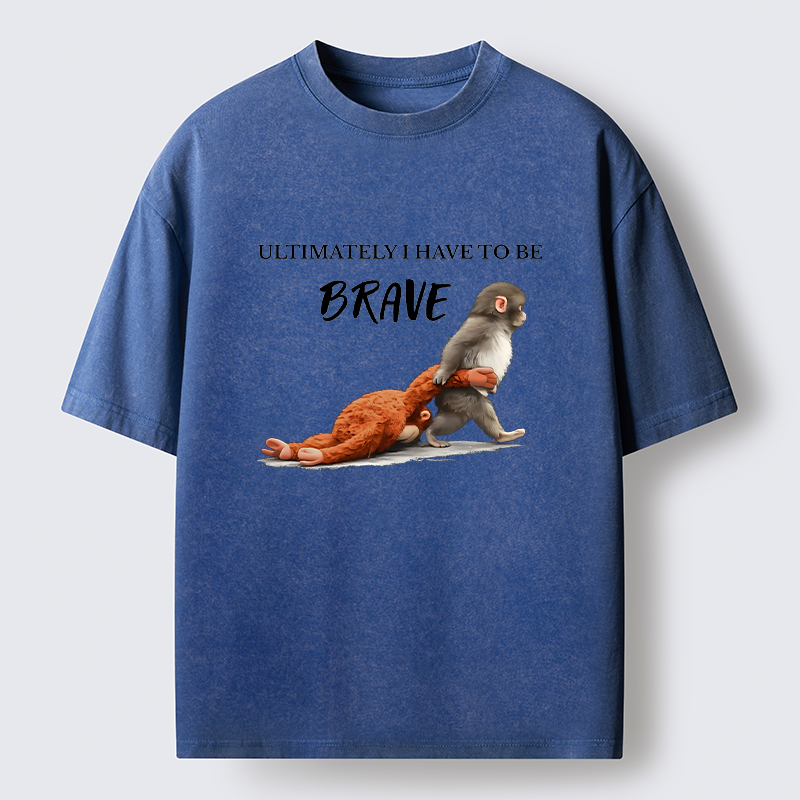 Tokyo-Tiger Punch Needs To Learn To Be Brave Washed T-Shirt