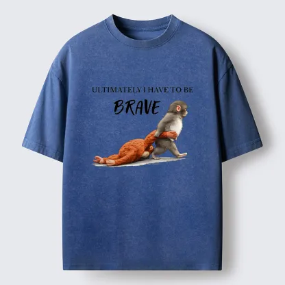 Tokyo-Tiger Punch Needs To Learn To Be Brave Washed T-Shirt