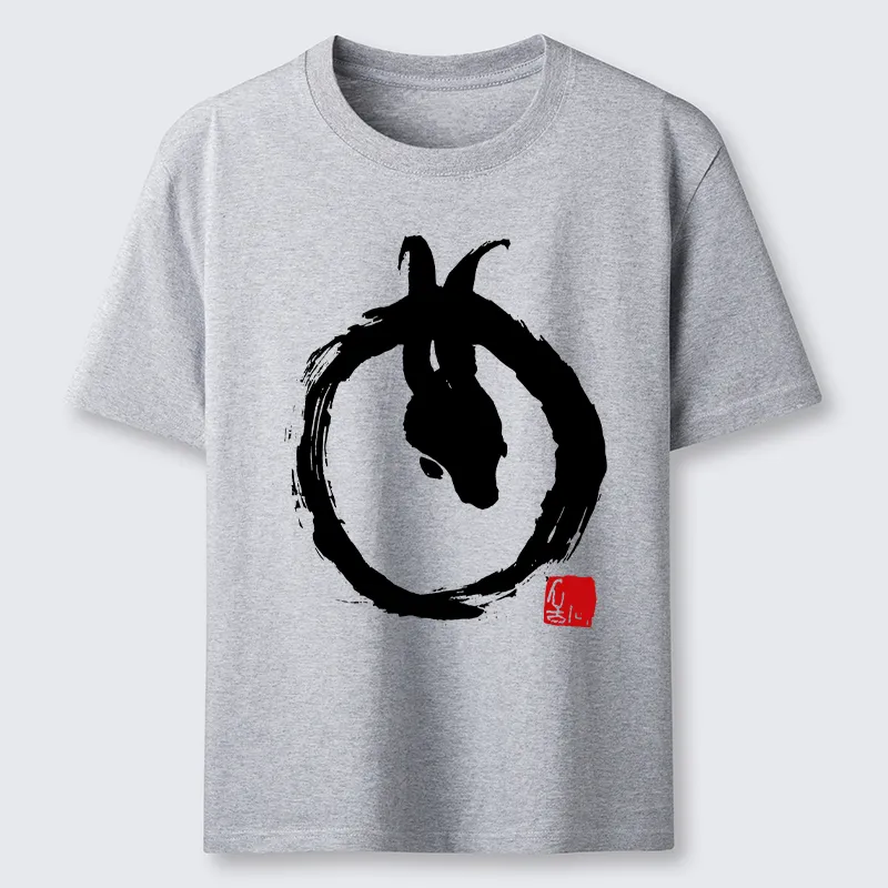 Tokyo-Tiger Ink Painting Zen Enso Rabbit Classic T-Shirt