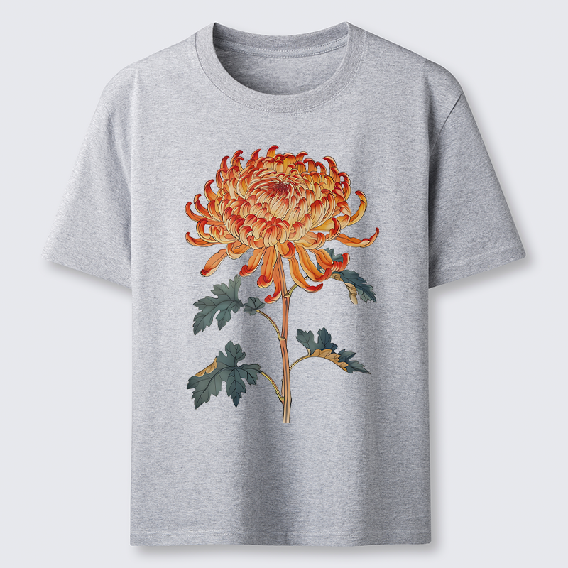 Tokyo-Tiger Japanese Chrysanthemum Flower Classic T-Shirt
