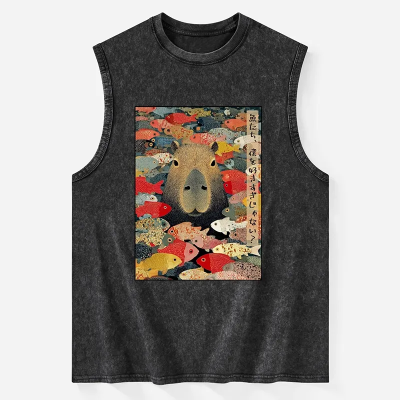 Tokyo-Tiger Am I Too Lovable? Washed Tank