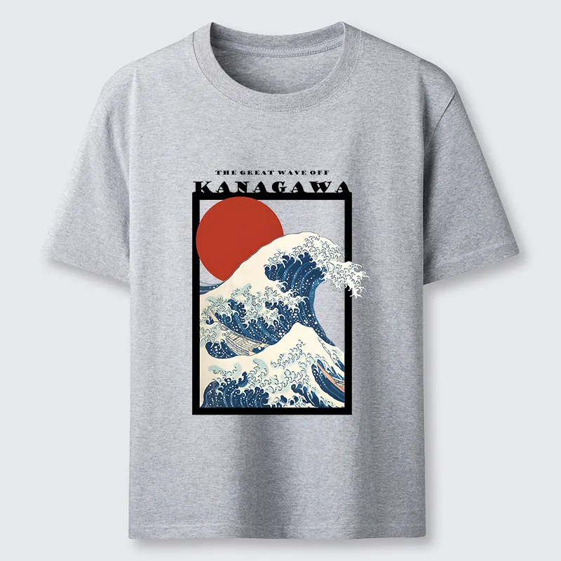 Tokyo-Tiger Minimalist Ukiyo-e Waves Classic T-Shirt