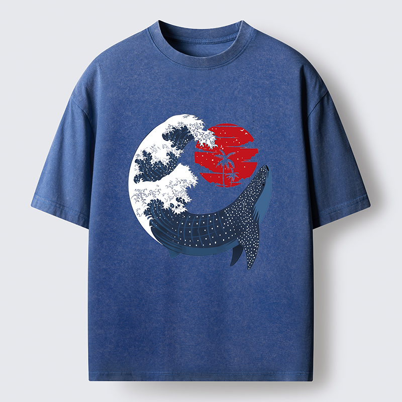 Tokyo-Tiger Japanese Whale Washed T-Shirt