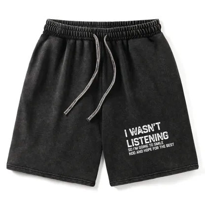 Tokyo-Tiger Indifferent To Everything Washed Shorts