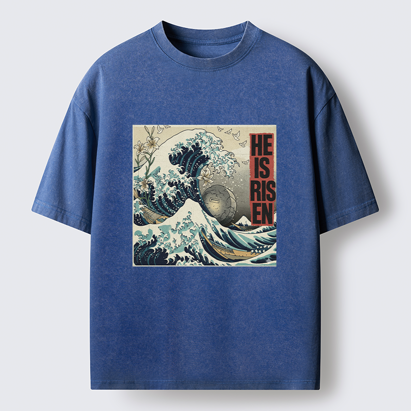 Tokyo-Tiger Easter Wave Washed T-Shirt
