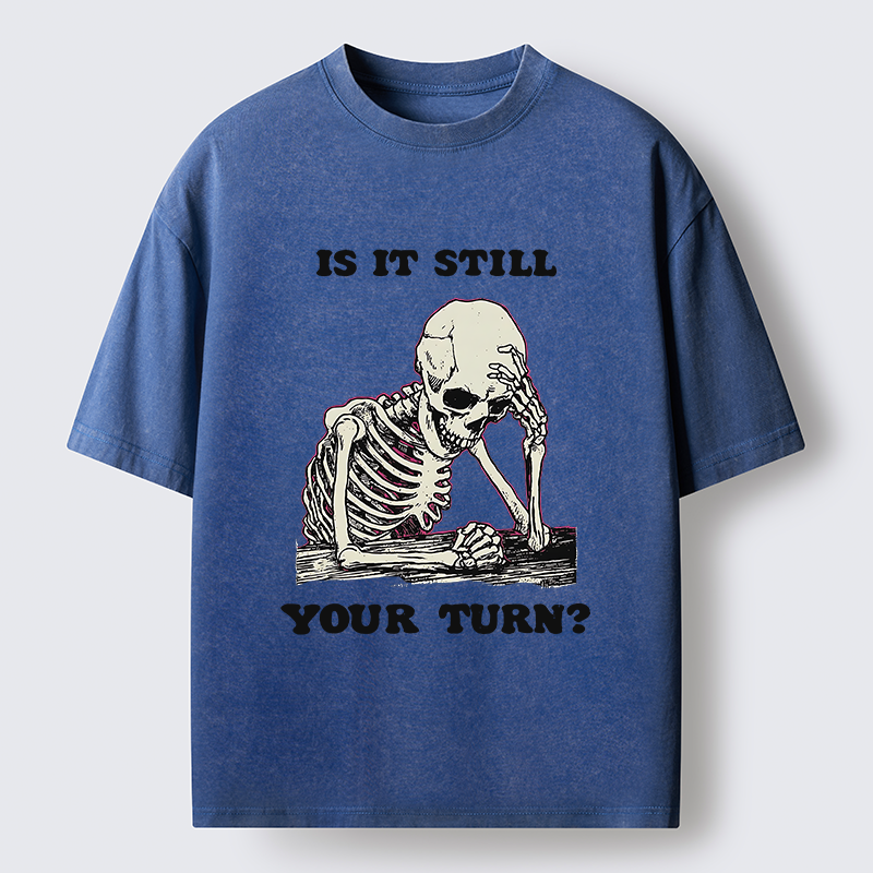 Tokyo-Tiger Waiting To Become A Skeleton Washed T-Shirt