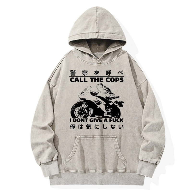 Tokyo-Tiger Funny Frog Riding A Motorcycle Washed Hoodie