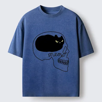 Tokyo-Tiger All I Can Think About Is Cat Washed T-Shirt